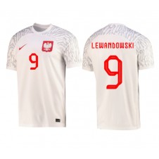 Polen Robert Lewandowski #9 Hemmatröja VM 2022 Korta ärmar